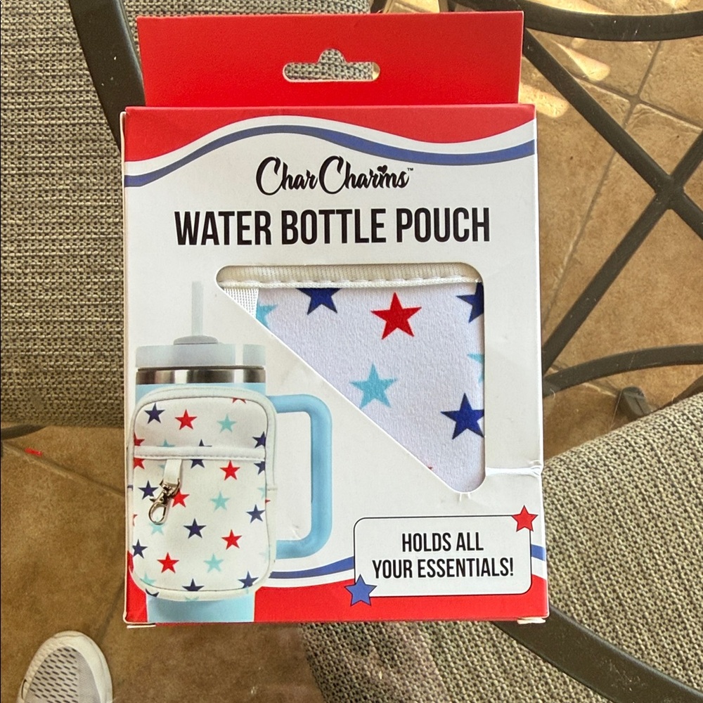 Starry Water Bottle Pouch - Red, Blue, White